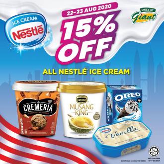 Giant Nestle Ice Cream 15% OFF Promotion (22 August 2020 - 23 August 2020)