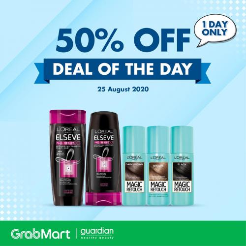 Guardian 50% OFF Deal of The Day Sale on GrabMart (25 August 2020)