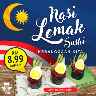 Sakae Sushi Merdeka Special Sakae Nasi Lemak Sushi Promotion (27 Aug 2020 - 31 Aug 2020)