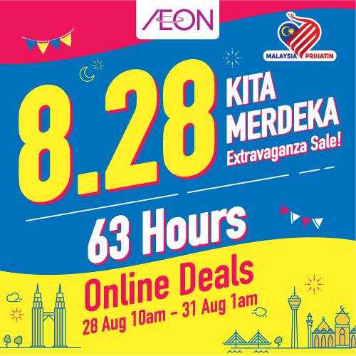 AEON 8.28 Kita Merdeka Extravaganza Online Sale on MyAEON (28 August 2020 - 31 August 2020)