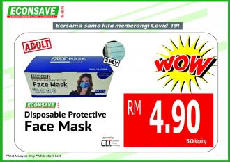 Econsave Disposable Face Mask 50pcs @ RM4.90 Promotion