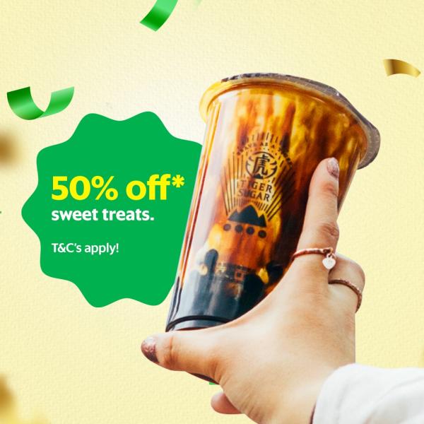 Tiger Sugar Shop Malaysia Online FREE 50% OFF Promo Code Promotion on GrabFood (valid until 30 September 2020)