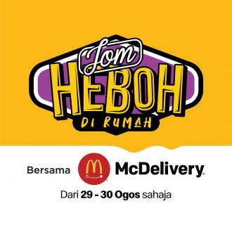 McDonald's McDelivery Jom Heboh FREE McNuggets Promo Code Promotion (29 Aug 2020 - 30 Aug 2020)