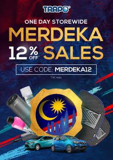 Trapo Merdeka Sale Rugi Tak Beli 12% OFF (31 Aug 2020)