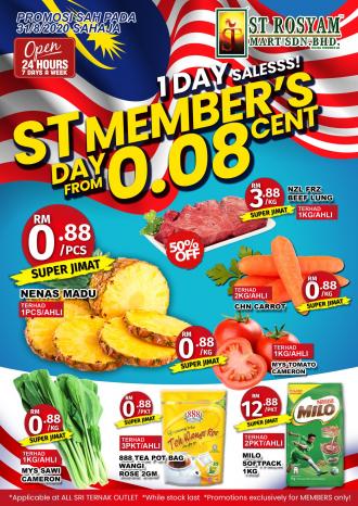 ST Rosyam Mart ST Members Day Promotion (31 August 2020 - 31 August 2020)