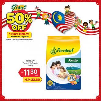 Giant Fernleaf Family Milk Powder 50% OFF Promotion (30 August 2020)