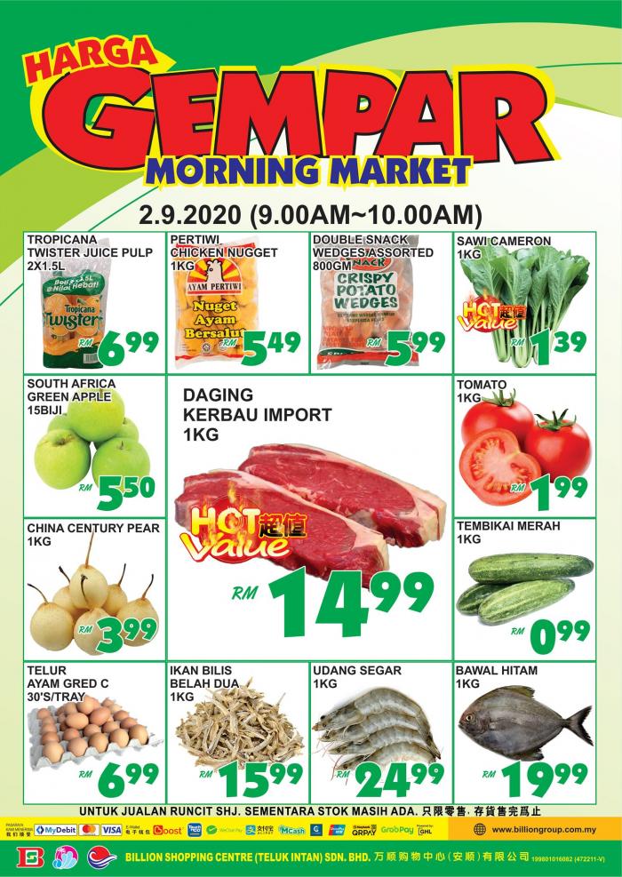 BILLION Seri Iskandar Morning Market Promotion (2 September 2020)