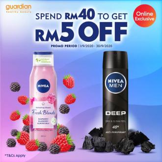 Guardian Nivea Bath Care & Deodorant RM5 OFF Online Promotion (1 Sep 2020 - 30 Sep 2020)