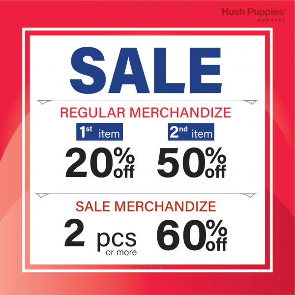 Hush Puppies Apparel Boutiques Sale Discount Up To 60% OFF (valid until 30 September 2020)