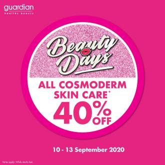Guardian Beauty Days All Cosmoderm Skin Care 40% OFF Sale (10 Sep 2020 - 13 Sep 2020)