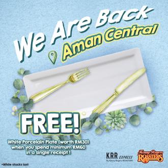 Kenny Rogers ROASTERS Aman Central ReOpening Promotion FREE Porcelain Plate