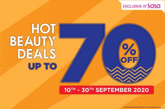 Sasa Hot Beauty Deals Sale Up To 70% OFF (10 September 2020 - 30 September 2020)