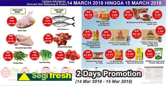 Segi Fresh 2 Days Promotion (14 March 2018 - 15 March 2018)
