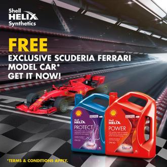 Shell Helix Power or Protect FREE Scuderia Ferrari Car Model Promotion