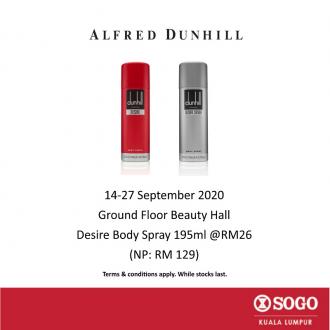 Dunhill Fragrance Promotion at SOGO Kuala Lumpur (14 Sep 2020 - 27 Sep 2020)