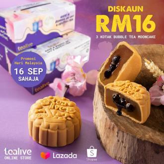 Tealive Malaysia Day Mooncake RM16 OFF Promotion (16 September 2020)