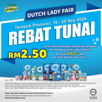 Giant Dutch Lady Fair RM2.50 Rebate Promotion (18 September 2020 - 20 September 2020)