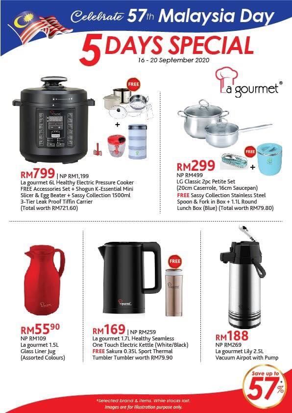 La Gourmet Malaysia Day Promotion Save Up To 57% (16 September 2020 - 20 September 2020)