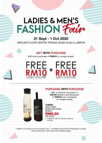 SOGO Kuala Lumpur Ladies & Men's Fashion Fair Sale (21 September 2020 - 1 October 2020)