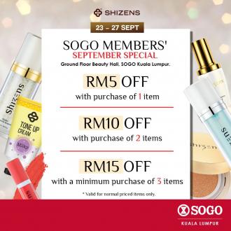 Shizens Sale Up To RM15 OFF at SOGO Kuala Lumpur (23 Sep 2020 - 27 Sep 2020)