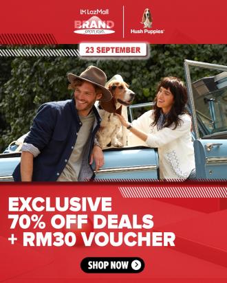 Hush Puppies Apparel Brand Spotlight Sale Up To 70% OFF + RM30 Voucher on Lazada (23 Sep 2020)