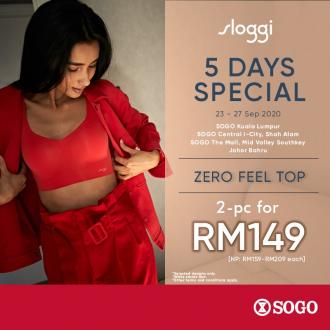 SOGO Sloggi 5 Days Sale 2 Bras @ RM180 (23 Sep 2020 - 27 Sep 2020)