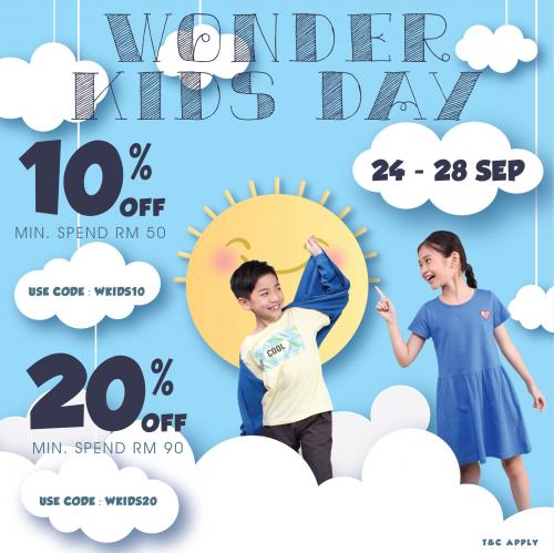 Voir Gallery SODA Kids Wonder Kids Day Sale Up To 20% OFF Promo Code (24 September 2020 - 28 September 2020)