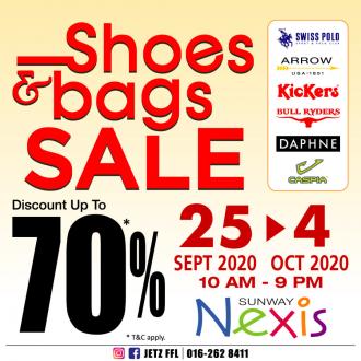 Sunway Nexis Shoes & Bags Sale Discount Up To 70% (25 September 2020 - 4 October 2020)