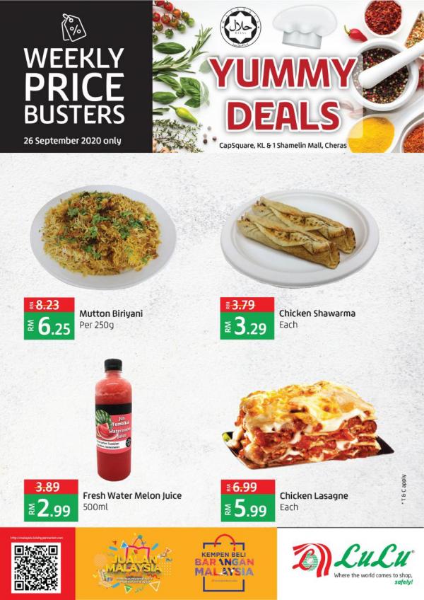 LuLu Hypermarket Yummy Deals Promotion (26 September 2020)