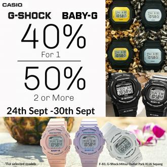 G-Shock September Sale Up To 50% OFF at Mitsui Outlet Park (24 Sep 2020 - 30 Sep 2020)
