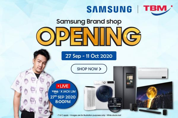 TBM Samsung Brand Shop Opening Promotion at Tropicana Gardens Mall (27 September 2020 - 11 October 2020)