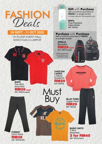 SOGO Kuala Lumpur Fashion Deals Sale (29 September 2020 - 11 October 2020)