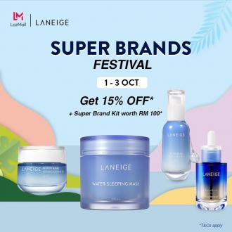 Laneige Super Brands Festival Sale on Lazada (1 October 2020 - 3 October 2020)