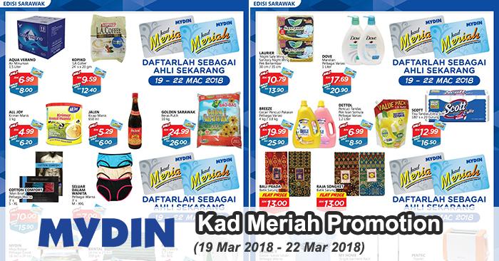 MYDIN Sarawak Malaysia Kad Meriah Special Promotion (19 March 2018 - 22 March 2018)