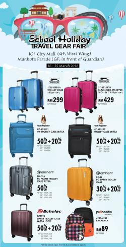 Parkson Malaysia School Holiday Travel Gear Fair Promotion (16 March 2018 - 25 March 2018)