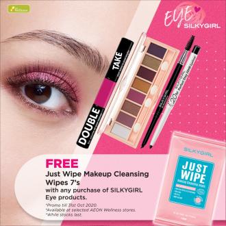 AEON Wellness FREE Silkygirl Makeup Cleansing Wipes Promotion (valid until 31 October 2020)