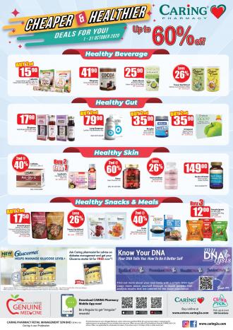 Caring Pharmacy Cheaper & Healthier Sale Up To 60% OFF (1 October 2020 - 31 October 2020)