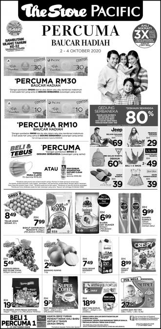 The Store and Pacific Hypermarket Weekend Promotion (2 October 2020 - 4 October 2020)