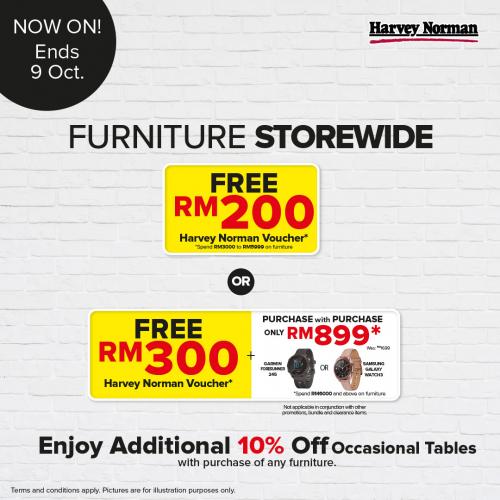 Harvey Norman Furniture Storewide Sale (valid until 9 October 2020)