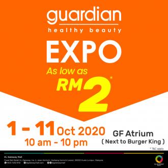 Guardian Expo As Low As RM2 at KL Gateway (1 October 2020 - 11 October 2020)
