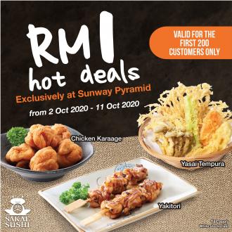 Sakae Sushi Sunway Pyramid RM1 Hot Deals Promotion (2 Oct 2020 - 11 Oct 2020)