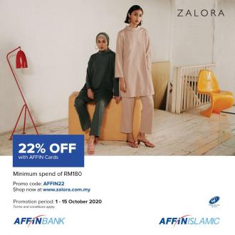 Zalora 22% OFF Promo Code Promotion with Affin Card (1 October 2020 - 15 October 2020)