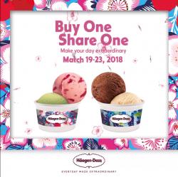 Haagen-Dazs Malaysia Buy 1 Share 1 Promotion (19 March 2018 - 23 March 2018)