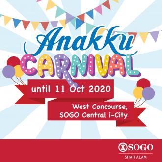 Anakku Carnival Sale at SOGO Central i-City Shah Alam (valid until 11 October 2020)