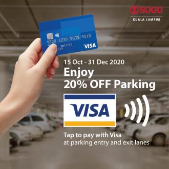 SOGO Kuala Lumpur Parking 20% OFF Promotion with Visa Cards (15 October 2020 - 31 December 2020)