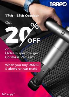 Trapo Cordless Vacuum Promotion 20% OFF (17 October 2020 - 18 October 2020)