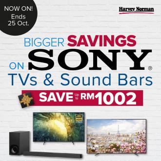 Harvey Norman Sony TV & Sound Bars Promotion (1 Jan 0001 - 25 Oct 2020)