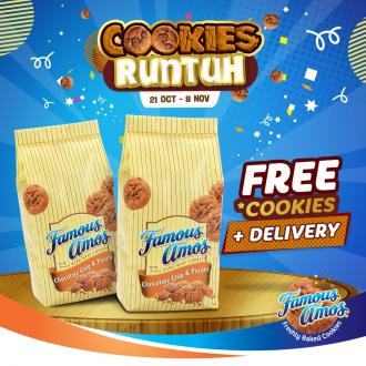 Famous Amos Online Cookies Runtuh Promotion FREE Cookies (21 October 2020 - 8 November 2020)