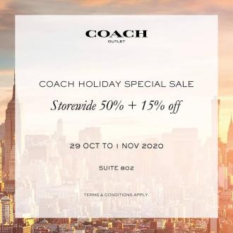 Coach Holiday Special Sale Up To 50% OFF + 15% OFF at Genting Highlands Premium Outlets (29 Oct 2020 - 1 Nov 2020)