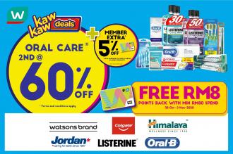 Watsons Oral Care Sale 2nd @ 60% OFF (28 Oct 2020 - 2 Nov 2020)